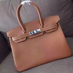 Brown Cowhide Shoulder Bag